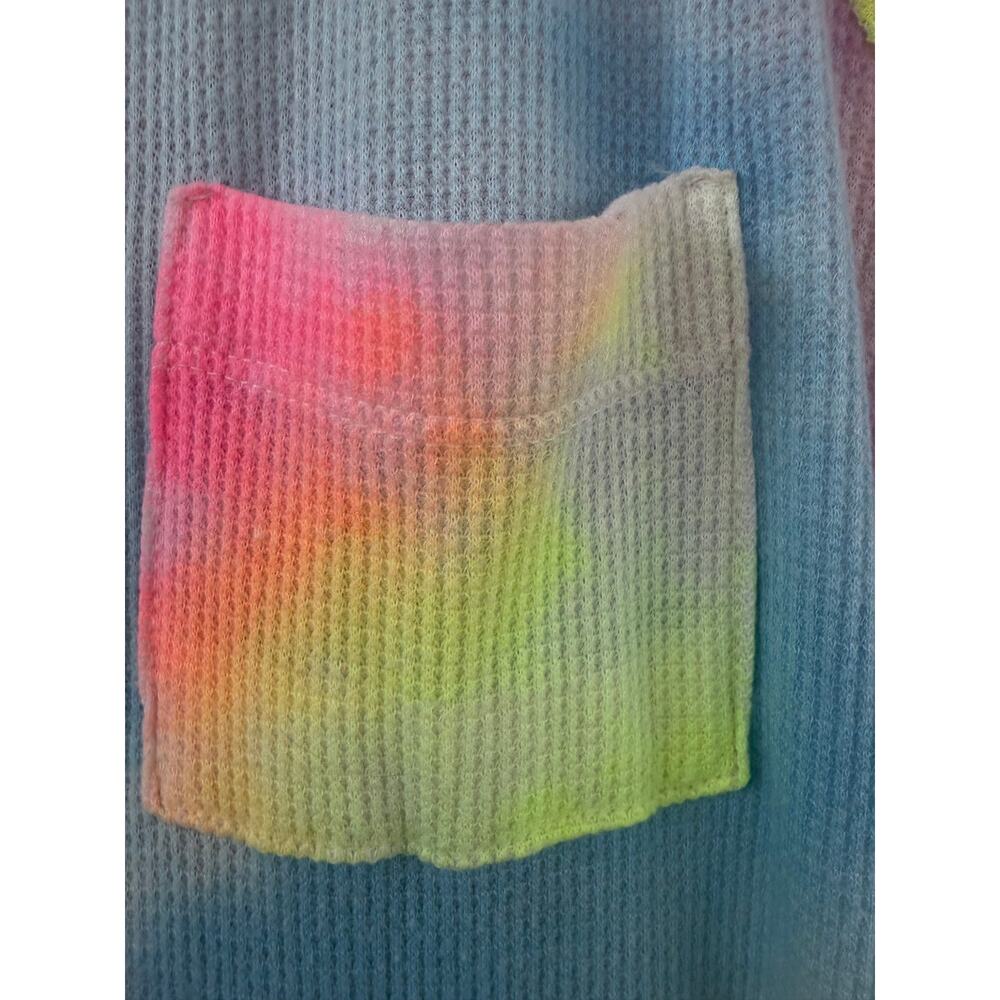 MOD On Trend Tie Dye Romper Women’s S Rainbow Pastel Sleeveless Pocket Casual - Picture 4 of 5